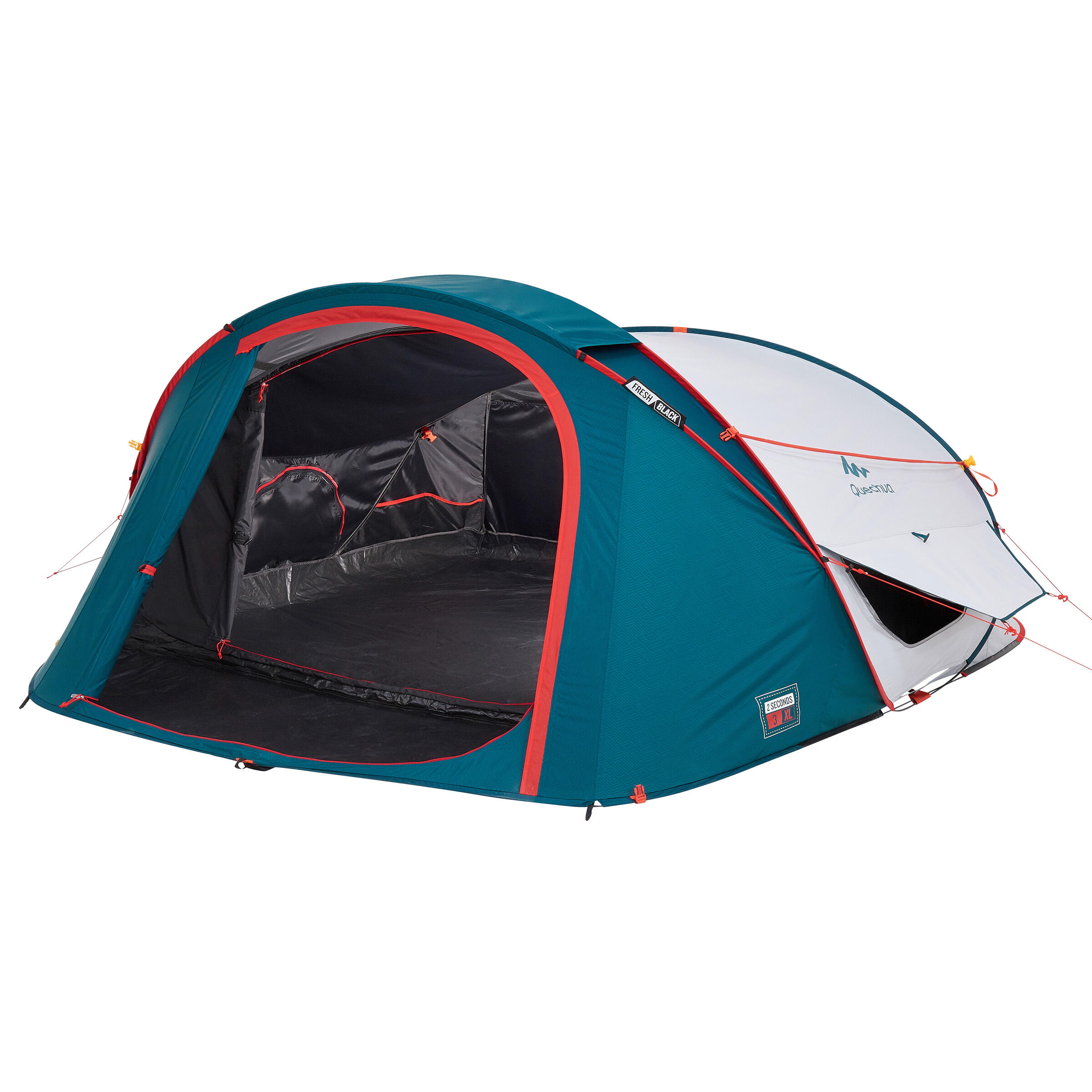 Quechua TENTE DE CAMPING - 2 SECONDS - FRESH&BLACK XL - 3 PERSONNES ...